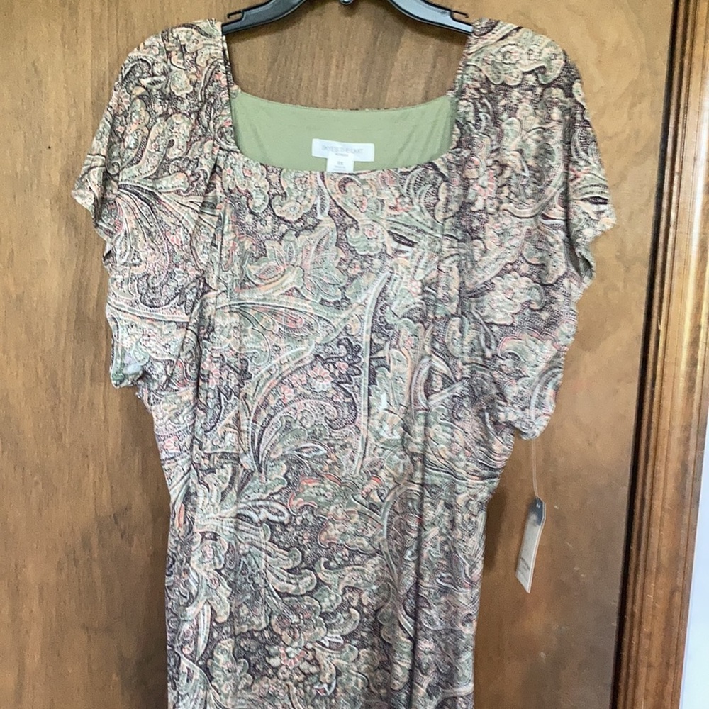 Skye’s the Limit printed dress floral paisley like print dress with stretch 3X - Picture 12 of 15